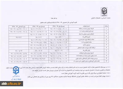 انتخاب واحد

تقویم آموزشی  و زمان انتخاب واحد